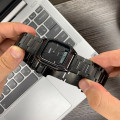 Жіночий годинник Skmei 1220BK Black з комбінованим циферблатом та металевим браслетом