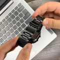 Жіночий годинник Skmei 1220BK Black з комбінованим циферблатом та металевим браслетом
