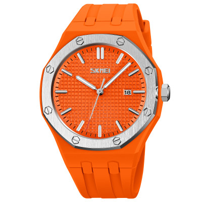 Наручний годинник Skmei 9299OG Orange SALE 2025 спортивний з силіконовим ремінцем