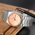 Чоловічий класичний годинник Skmei 9288SIRGRG Silver-Rose Gold на металевому браслеті