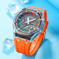 Спортивний годинник Skmei 2100OG Orange з комбінованим циферблатом та водозахистом 5 ATM