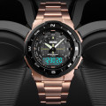 Чоловічий годинник Skmei 1370RG Rose Gold з комбінованим циферблатом та підсвічуванням