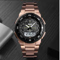 Чоловічий годинник Skmei 1370RG Rose Gold з комбінованим циферблатом та підсвічуванням