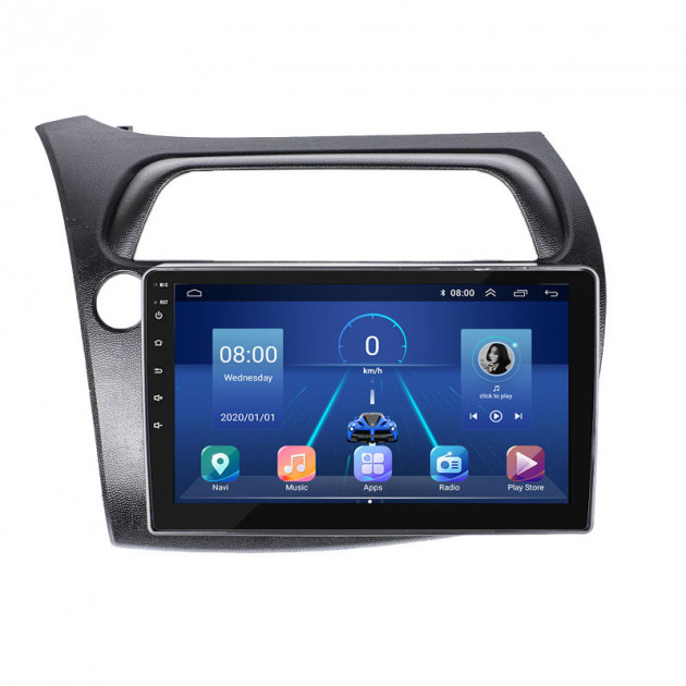 Штатная магнитола Lesko для Honda Civic Type R VIII Рестайлинг 2008-2011 экран 9" 2/32Gb 4G Wi-Fi GPS Top