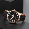 Чоловічий наручний годинник Skmei 9303RGBK Rose Gold-Black з календарем та люмінесцентним підсвічуванням