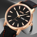 Чоловічий наручний годинник Skmei 9303RGBK Rose Gold-Black з календарем та люмінесцентним підсвічуванням