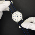 Чоловічий годинник Skmei 9303SIBU Silver-Blue з нейлоновим ремінцем та календарем