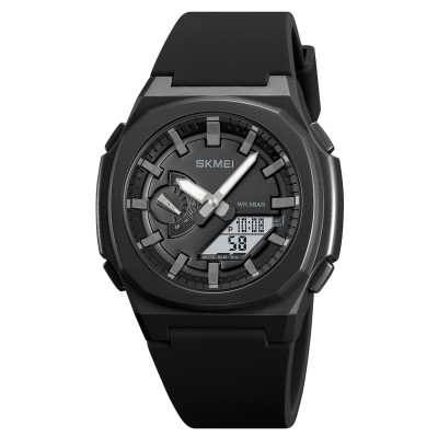 Чоловічий годинник Skmei 2091BKGYWT Black-Grey White тактичний з комбінованим циферблатом