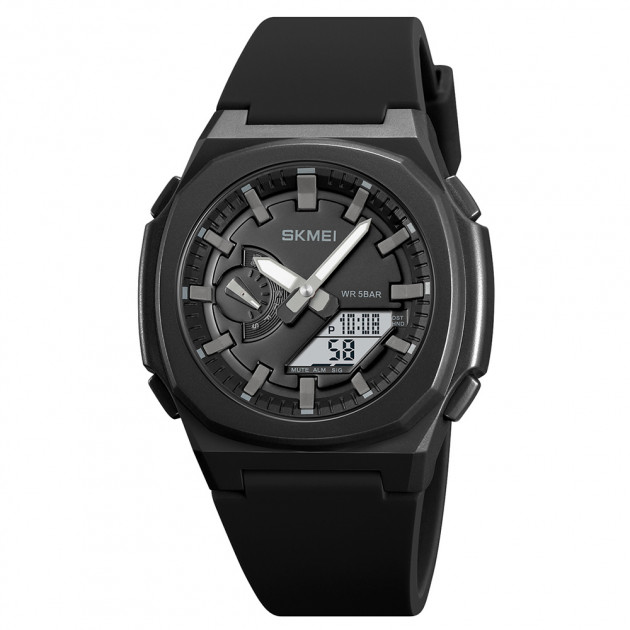 Чоловічий годинник Skmei 2091BKGYWT Black-Grey White тактичний з комбінованим циферблатом