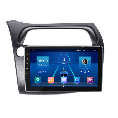 Штатная магнитола Lesko для Honda Civic Type R VIII Рестайлинг 2008-2011 экран 9" 6/128Gb 4G Wi-Fi GPS Top