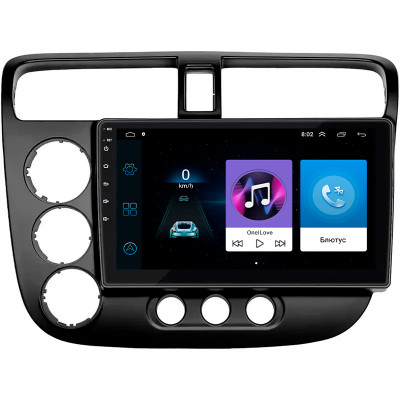Штатная магнитола Lesko для Honda Civic VII 2000-2003 экран 9" 1/16Gb Wi-Fi GPS Base