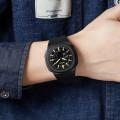 Чоловічий годинник Skmei 2091BKGDBK Black-Gold-Black зі стрілково-електронним циферблатом та підсвічуванням