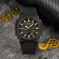 Чоловічий годинник Skmei 2091BKGDBK Black-Gold-Black зі стрілково-електронним циферблатом та підсвічуванням
