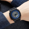 Чоловічий годинник Skmei 2091BKBUWT Black-Blue-White з комбінованим циферблатом та захистом 5 ATM