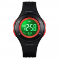 Дитячий спортивний годинник Skmei 1455BK Black з електронним циферблатом та підсвічуванням