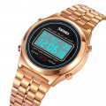 Чоловічий годинник Skmei 2146RG Rose Gold з електронним циферблатом та підсвічуванням