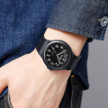 Чоловічий наручний годинник Skmei 2108BKBK-AC Black Black-AC класичний стрілковий з водозахистом 5 ATM