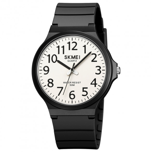 Чоловічий наручний годинник Skmei 2108BKWT-AC Black White-AC з водозахистом 5 ATM