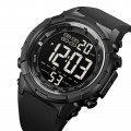 Чоловічий спортивний годинник Skmei 1845TN Titanium Black з комбінованим циферблатом та підсвіткою