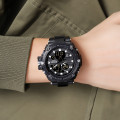 Чоловічий спортивний годинник Skmei 2119BK Black з комбінованим циферблатом та водозахистом 5 ATM