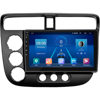 Штатная магнитола Lesko для Honda Civic VII 2000-2003 экран 9" 6/128Gb 4G Wi-Fi GPS Top