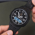 Чоловічий спортивний годинник Skmei 1655BKWT Black-White з комбінованим циферблатом та підсвічуванням