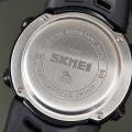 Чоловічий спортивний годинник Skmei 1655BKWT Black-White з комбінованим циферблатом та підсвічуванням