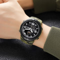 Чоловічий тактичний годинник Skmei 1655CMGNBK Camo Green-Black зі стрілково-електронним циферблатом