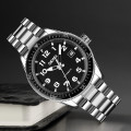 Чоловічий класичний годинник Skmei 9232SSIBK Silver/Black-steel strap зі сріблястим браслетом та чорним циферблатом