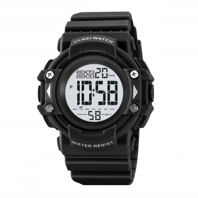 Чоловічий спортивний годинник Skmei 2195BKWT Black-White з електронним циферблатом та водозахистом 5 ATM