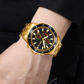 Чоловічий годинник Skmei 9335GDBK Gold-Black з хронографом та календарем