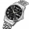 Чоловічий годинник Skmei 2291SIBK Silver-Black зі сріблястим браслетом та мінеральним склом