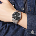 Чоловічий годинник Skmei 2291SIBK Silver-Black зі сріблястим браслетом та мінеральним склом