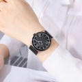 Жіночий класичний годинник Skmei 2278BK Black з мінеральним склом та сталевим браслетом