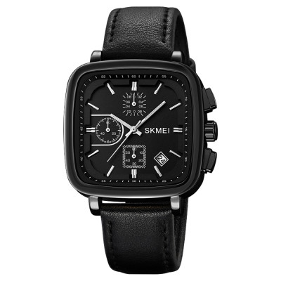 Чоловічий годинник Skmei 2182BKSI Black-Silver з календарем та секундоміром