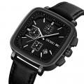 Чоловічий годинник Skmei 2182BKSI Black-Silver з календарем та секундоміром