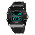 Чоловічий спортивний годинник Skmei 2296BTBKBK Bright Black з електронним циферблатом та підсвіткою