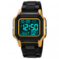 Чоловічий спортивний годинник Skmei 2264BKGDBK Black-Gold-Black з електронним циферблатом та підсвічуванням