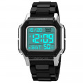 Чоловічий спортивний годинник Skmei 2264SIWT Black-Silver-White з електронним циферблатом та водозахистом 5 ATM