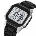 Чоловічий спортивний годинник Skmei 2264SIWT Black-Silver-White з електронним циферблатом та водозахистом 5 ATM
