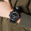 Чоловічий тактичний годинник Skmei 1155BNBK Black з паракордовим ремінцем та підсвічуванням
