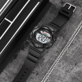 Чоловічий спортивний годинник Skmei 2153BKWT Black-White з електронним циферблатом та підсвічуванням