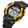 Чоловічий спортивний годинник Skmei 2153BKYL Black-Yellow з електронним циферблатом та підсвічуванням