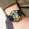 Чоловічий спортивний годинник Skmei 2153BKYL Black-Yellow з електронним циферблатом та підсвічуванням