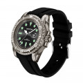 Жіночий годинник Sanda 9007 All Black з каучуковим ремінцем та водозахистом 5 ATM