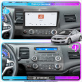 Штатная магнитола Lesko для Honda Civic VIII 2005-2009 экран 10" 4/64 QLED CarPlay 4G Wi-Fi GPS 360 Prime