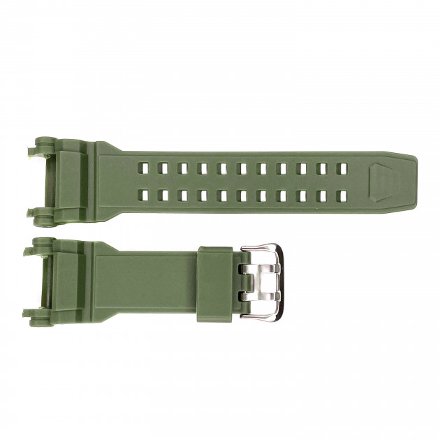 Ремінець для годинника Skmei 1343AG Army Green зелений каучуковий 26 см