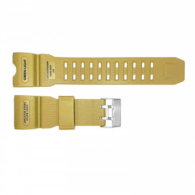 Ремінець для годинника Skmei 1155/1155BKH Khaki каучуковий, колір хакі, довжина 26 см