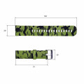 Ремінець для годинника Skmei 1893CMGN Camo Green 20 мм каучуковий камуфляжний