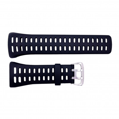 Ремінець для годинника Skmei 1251/1250/1360/1167BK Black чорний каучуковий 25 см